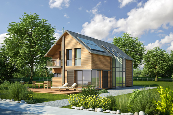 moderne Investmentimmobilie mit Holzoptik und Garten